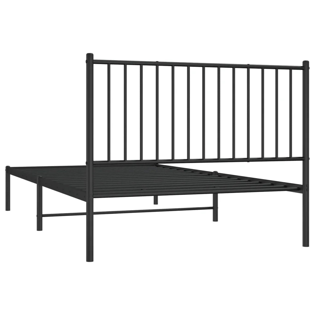 Giroletto con Testiera in Metallo Nero 107x203 cm 350860