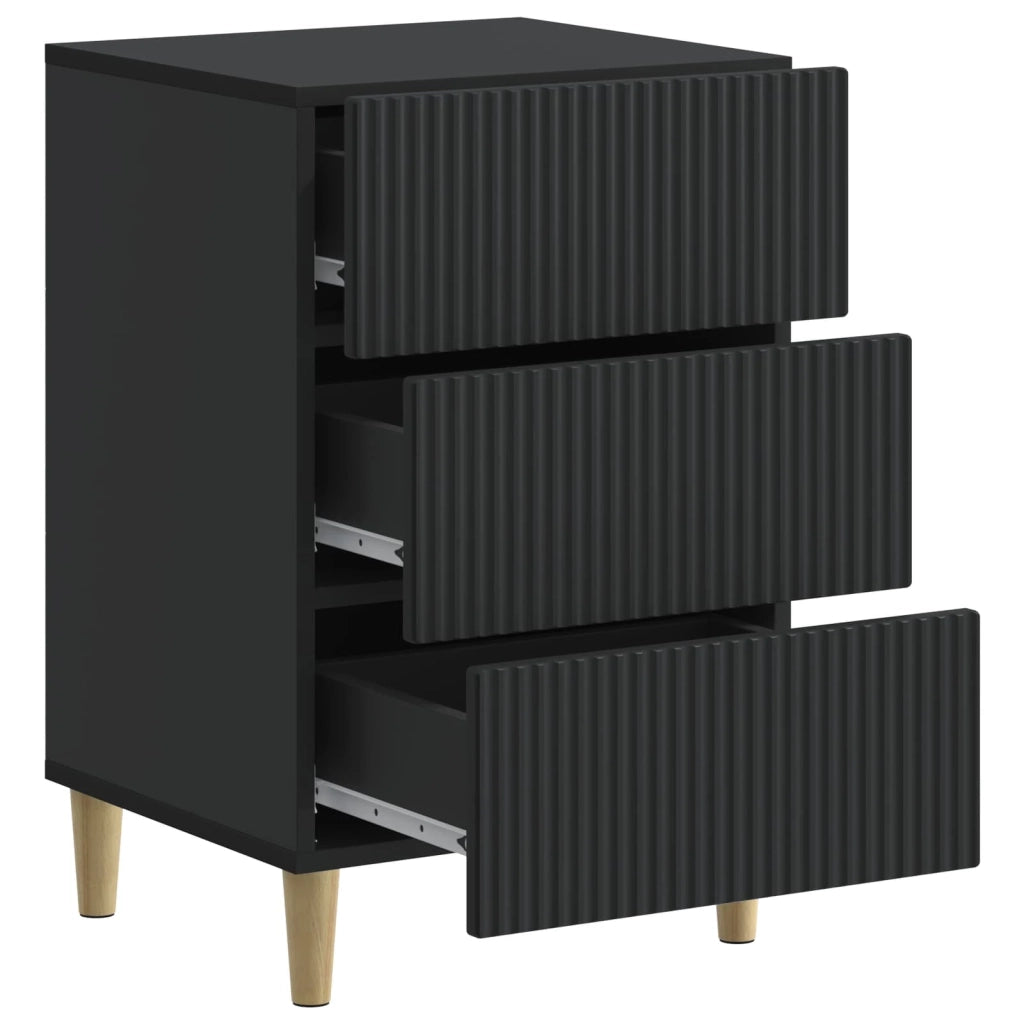Armadio da Notte Nero 43 x 41 x 66,5 cm Legno ingegnerizzato 894556