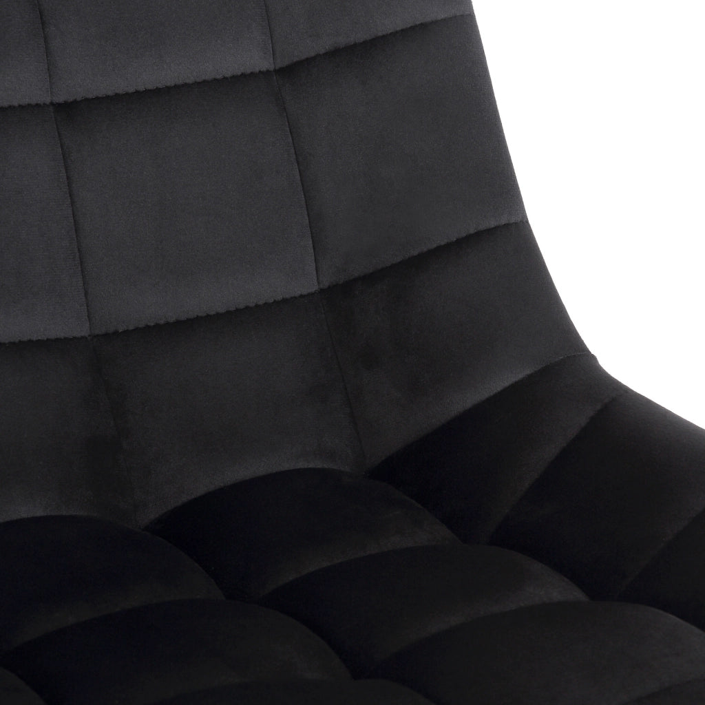Sedia da ufficio Medford in velluto nero