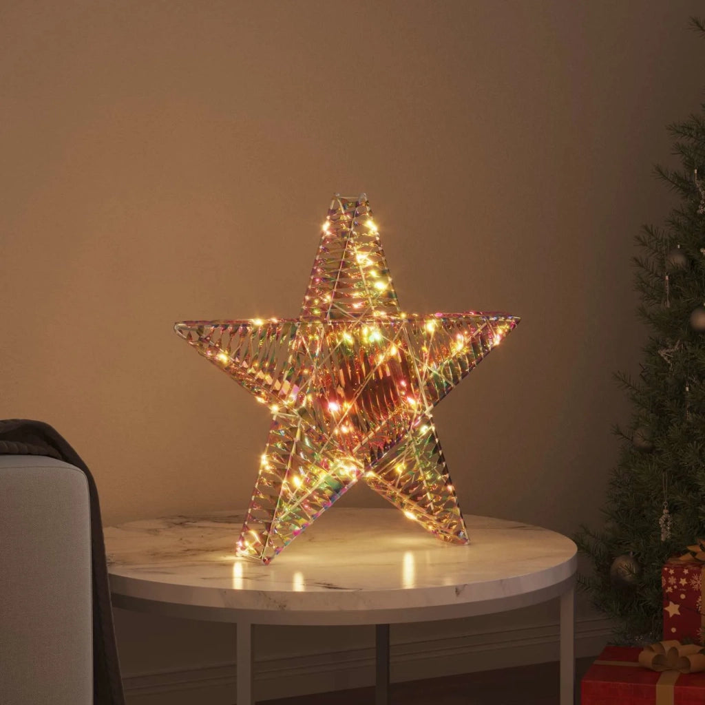 Stella 3D con 50 LED Bianco caldo 55 x 52.5 x 9 cm PET 42019102