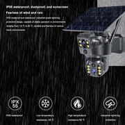 Camera di sicurezza esterna - Doppio obiettivo - Risoluzione 4K - Visione notturna a colori - Intercom vocale - Adatta per uso all'aperto