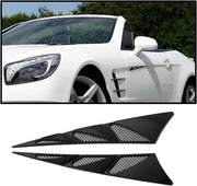 Luminari per auto - Decorativi ABS - Porta laterale - Universale - Pedane di scarico - Cappello motore - Copertura di scarico - 2 pezzi - Nero.