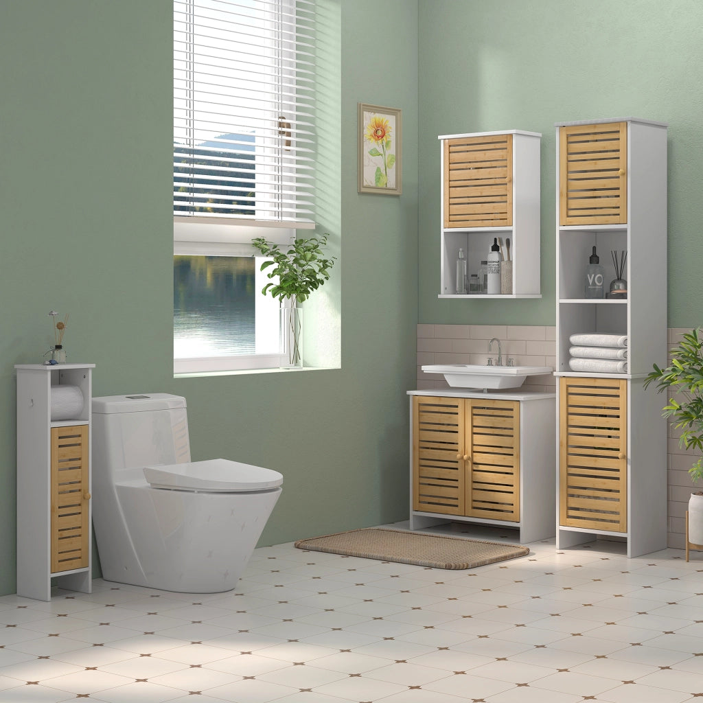 Colonna Rangement Bagno Bicolore ¨C Zephmum ¨C 35x30x170 cm