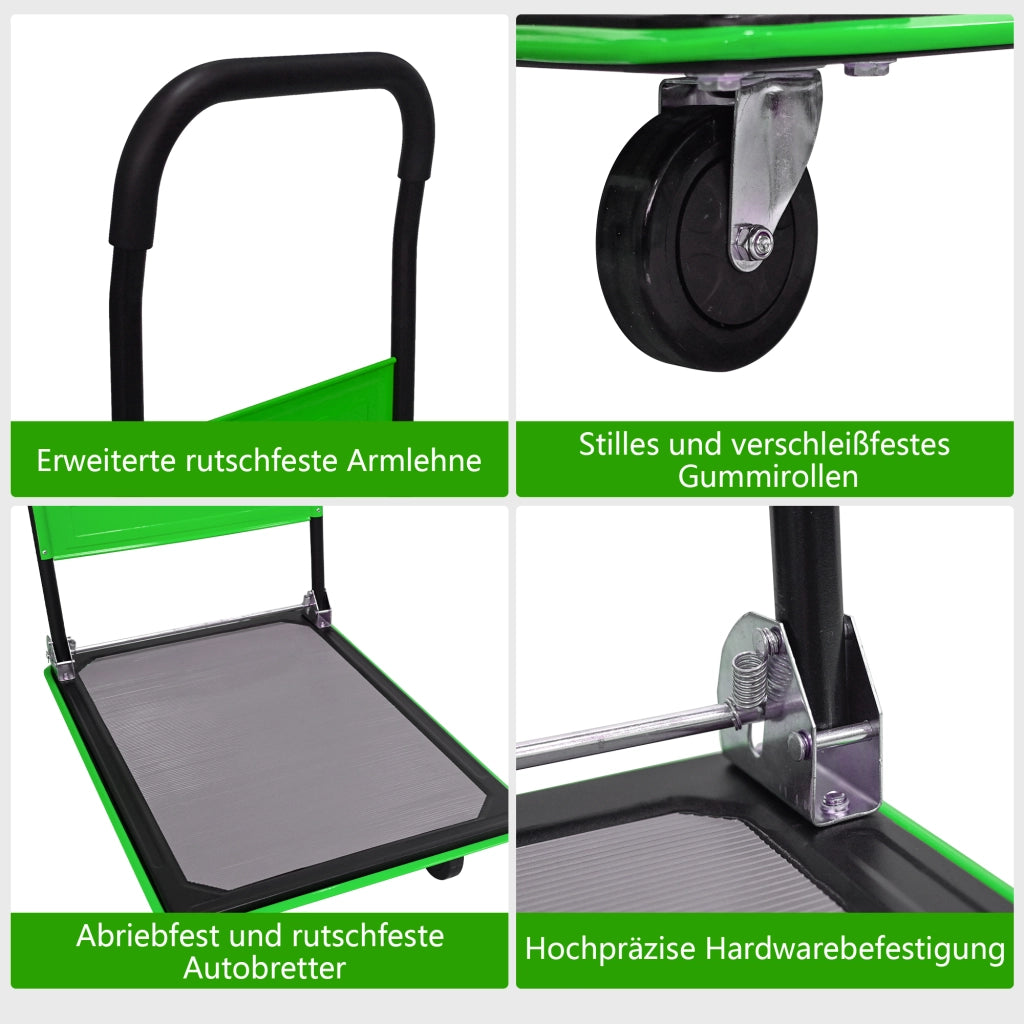 CARRELLO PIEGHEVOLE 150 kg Acciaio Verde