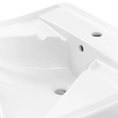Lavabo sospeso per disabili 66 cm ergonomico con poggia gomiti