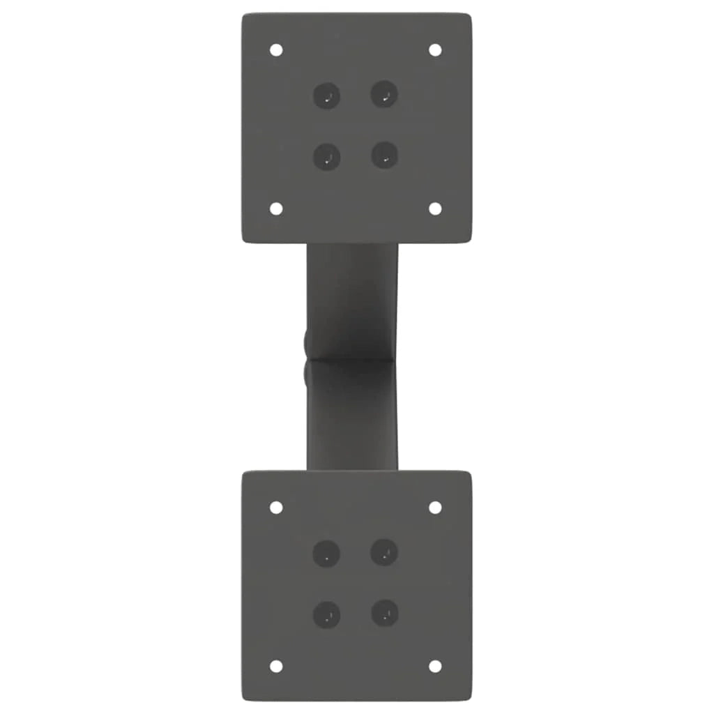 Set di 2 gambe per tavolino a forma di X 37 x 30 cm supporto robusto con piedini regolabili acciaio antracite 02_0057149