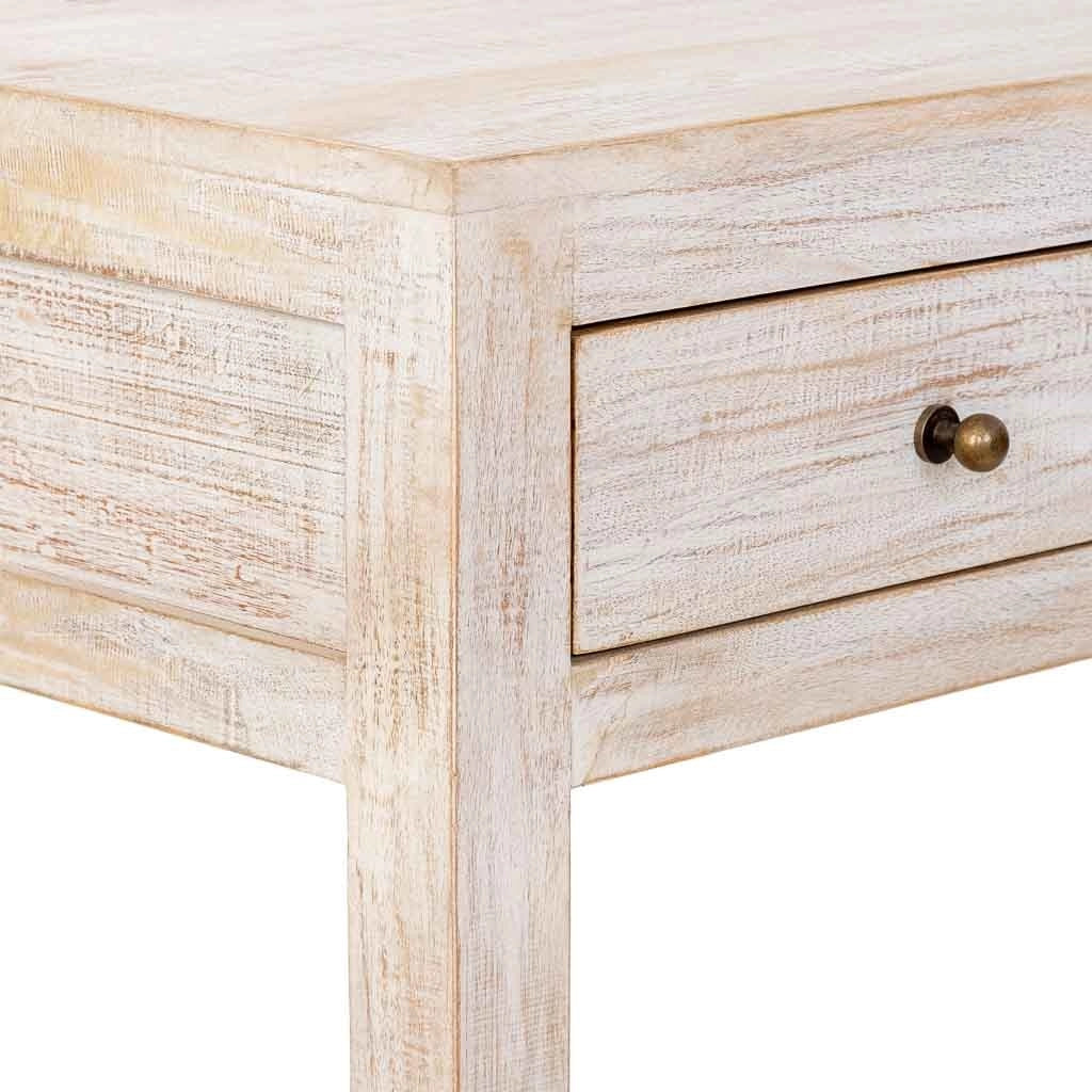 Consolle in legno bianco 119,38x40,64x78,74h cm