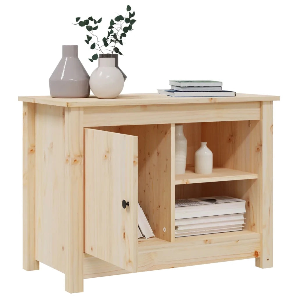Mobile Porta TV-Mobile per TV-Credenza TV 70x36,5x52 cm in Legno Massello di Pino