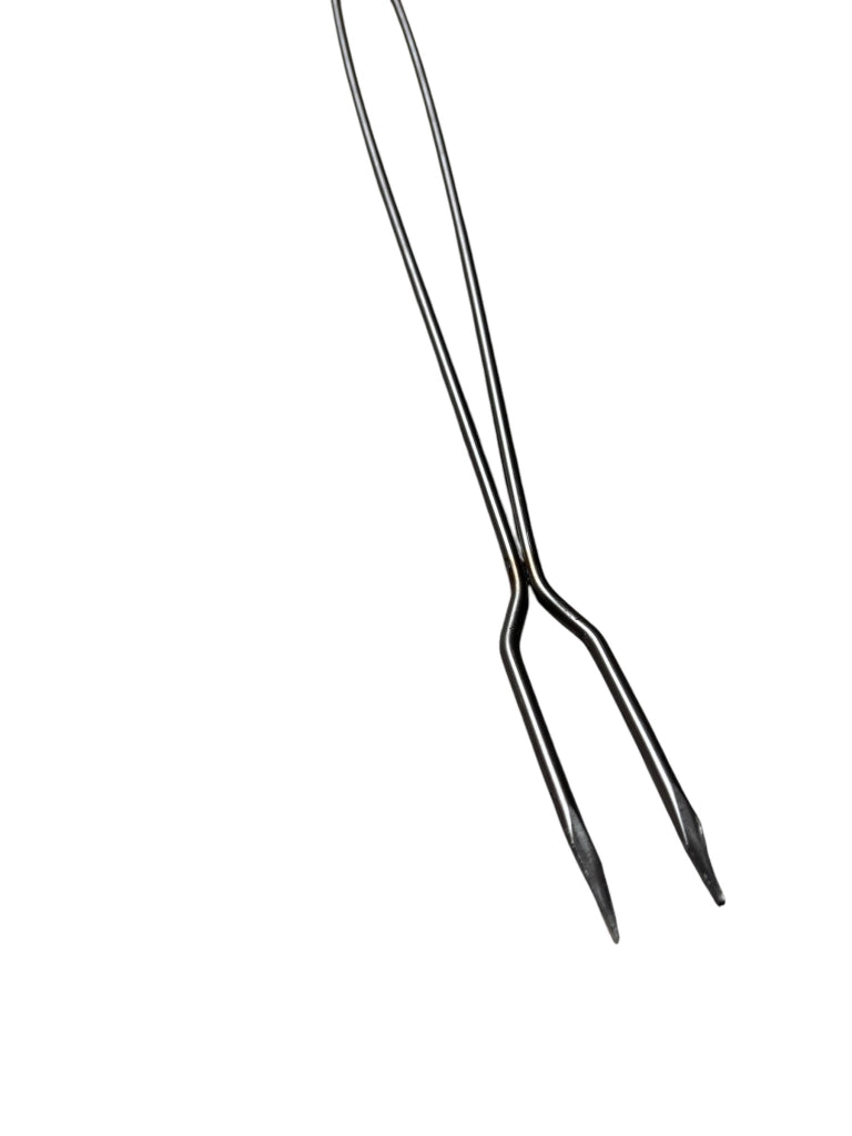 Forchettone Professionale in Acciaio Inox, 60 cm, Due Punte, Made in Italy
