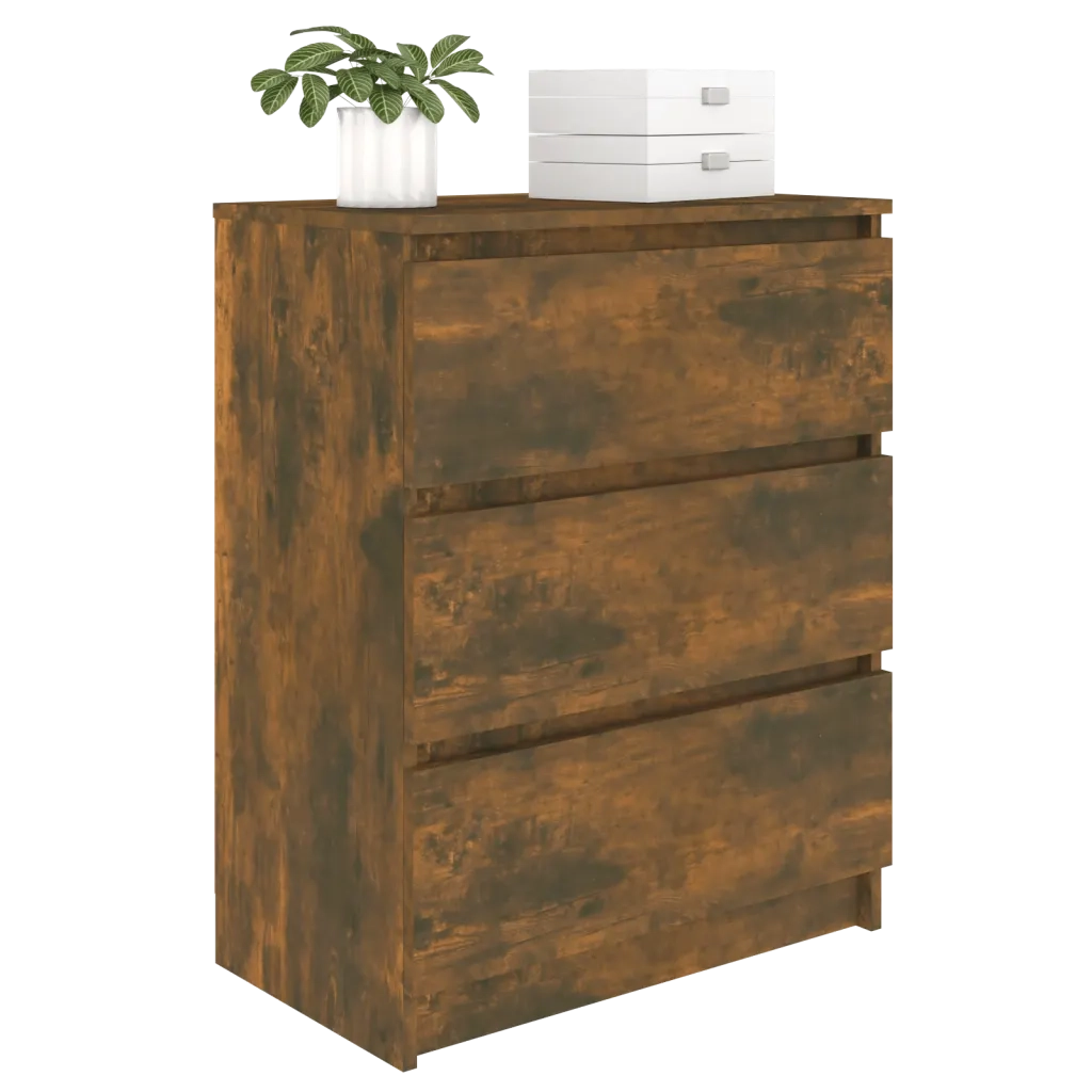 Credenza Rovere Fumo 60x35x76 cm in Legno Multistrato 815510