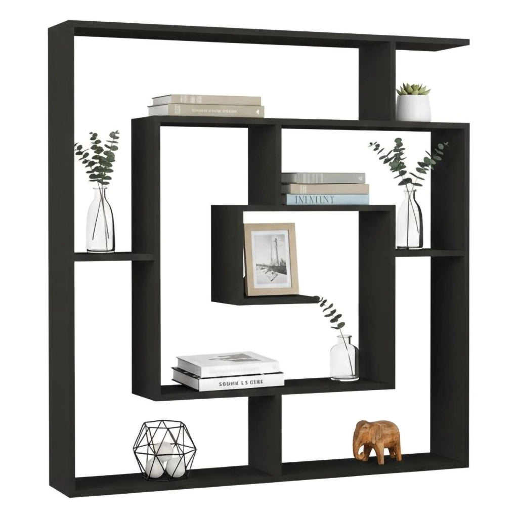 Biblioteca Rai, Libreria 6 Ripiani, 125x22x129h cm Nero Antracite