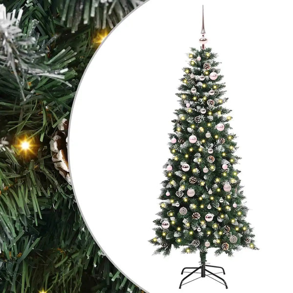 Albero di Natale artificiale con 150 LED Verde 150 cm 3395810