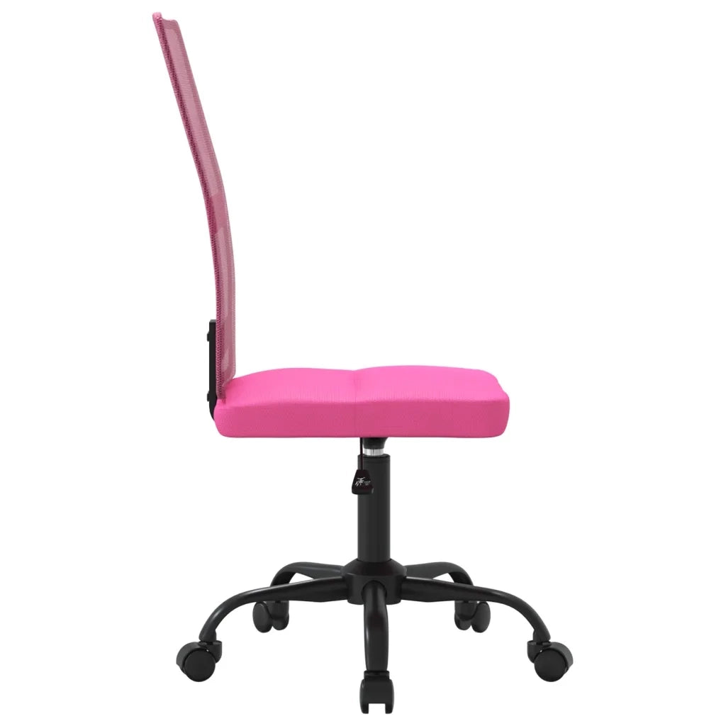 Sedia da Ufficio Altezza Regolabile Rosa in Tessuto a Rete 353011