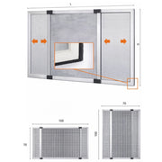 ZANZARIERA ESTENSIBILE 70X100CM ALLUMINIO
