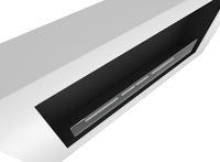 Camino a Bioetanolo da Parete 120x56x16,5 cm Murall 1200 Bianco con Vetro