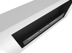 Camino a Bioetanolo da Parete 120x56x16,5 cm Murall 1200 Bianco con Vetro