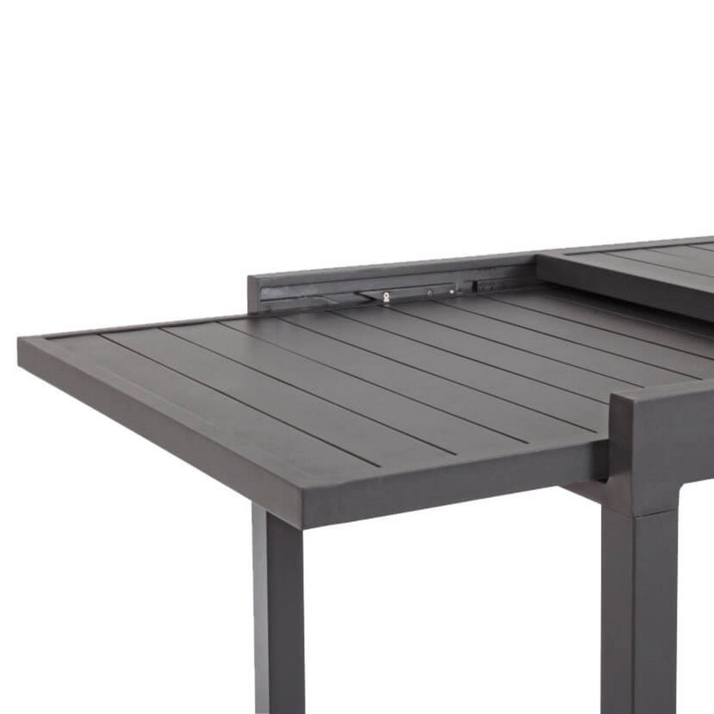 Tavolo allungabile in alluminio 90/180x90x75h cm colore Taupe mod. Hawaii