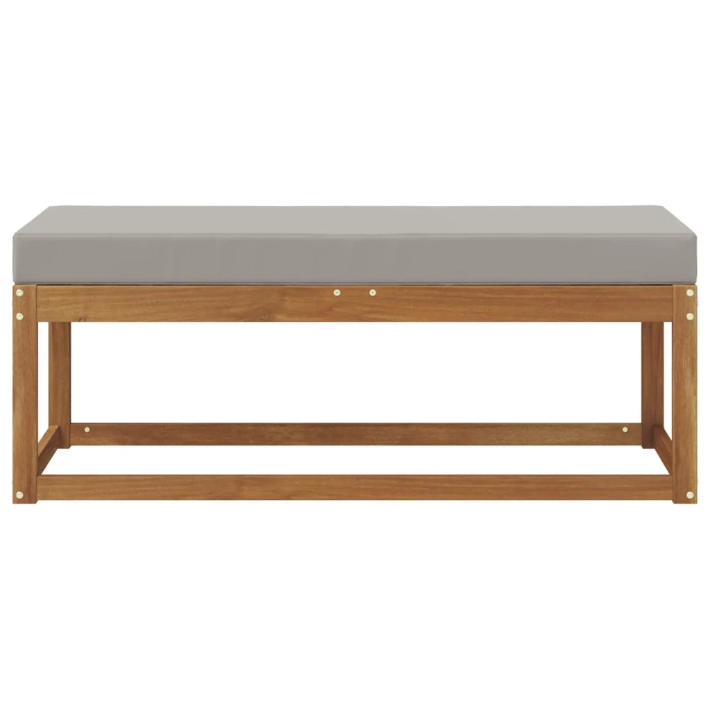 Sedia da giardino-Panca Sgabello Grigio Naturale e Chiaro 115 x 43 x 37 cm