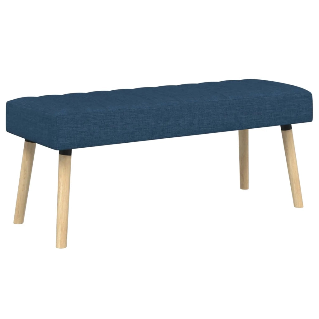 Panchina trapuntata a canale Blu 110 x 40 x 46 cm Tessuto 42038495