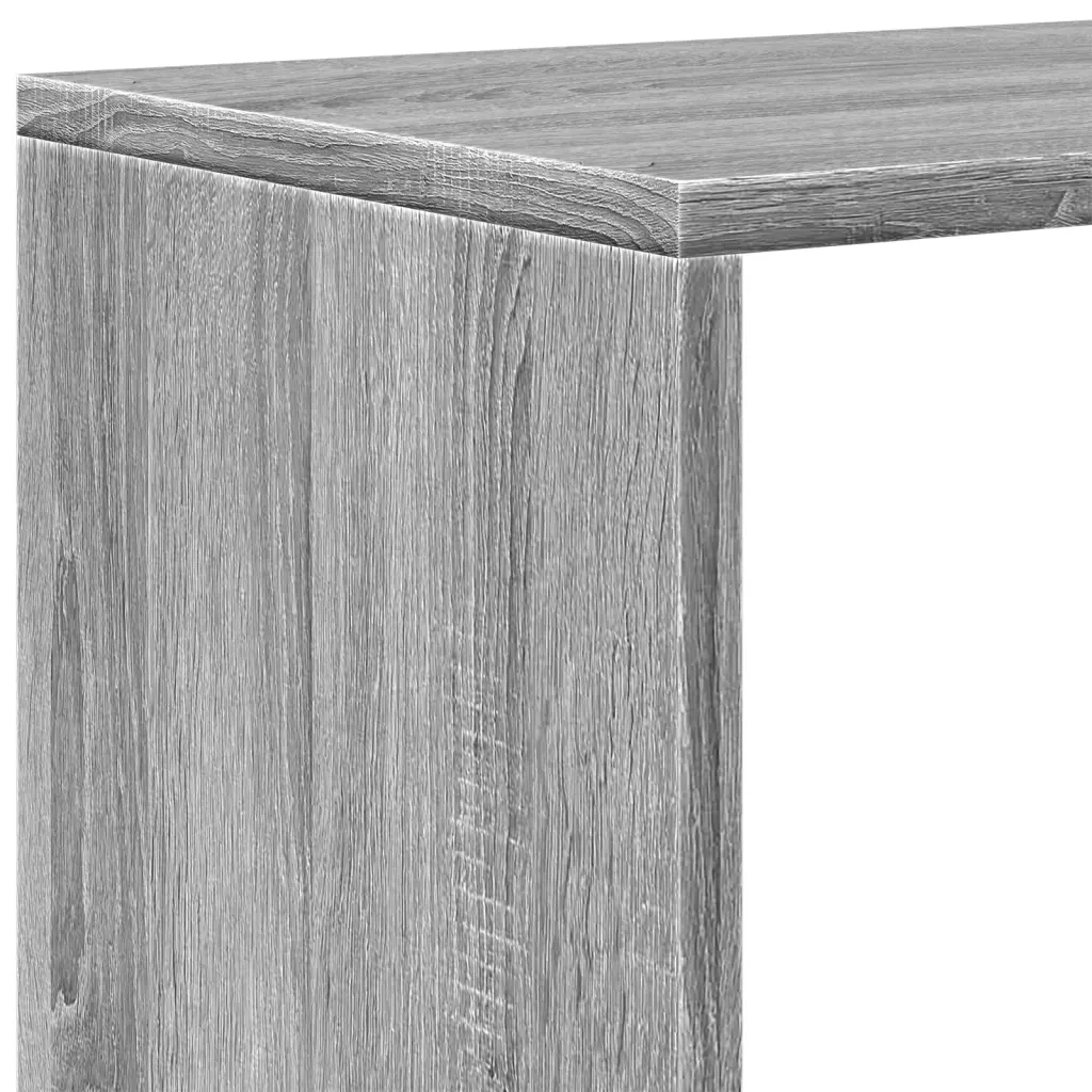 Libreria Divisorio 3Piani Grigio Sonoma 123x29x123cm Truciolato 857990