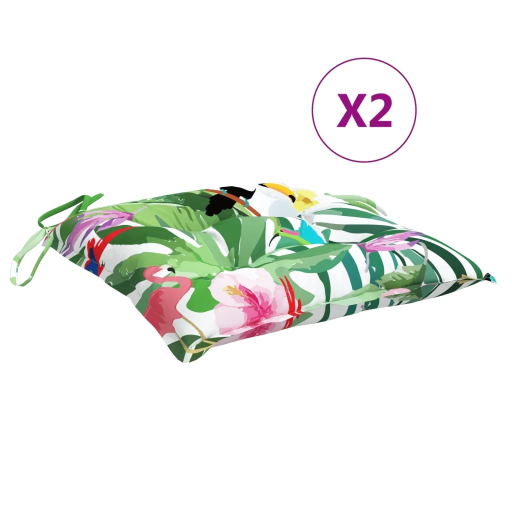 Cuscini per Sedia 2 pz | Cuscini per sedie Multicolore 40x40x7 cm Tessuto