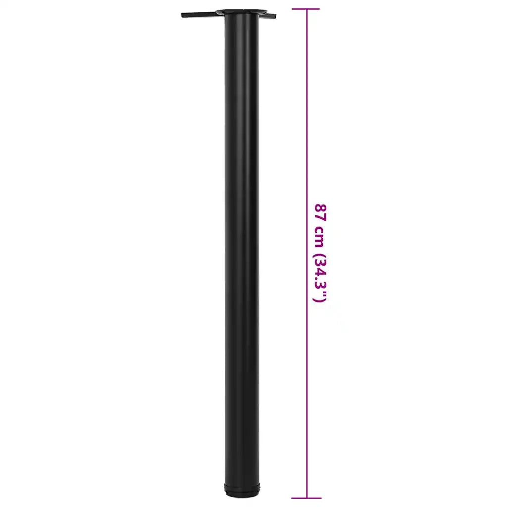 Set Gambe Tavolo Altezza Regolabile Nere 870 mm