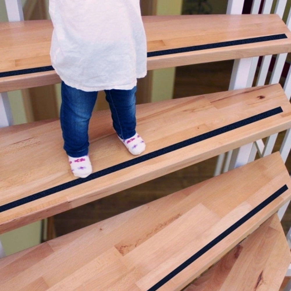 Trade Shop - Nastro Adesivo Antiscivolo Per Interni Slip Ruvido Per Scale Nero Antisdrucciolo -
