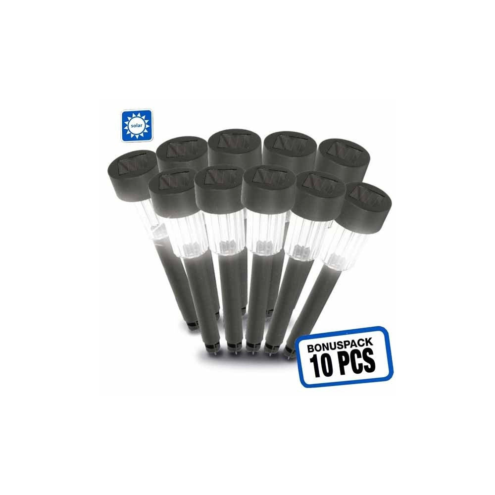 Trade Shop - Lampade Paletti Solari A Led Luci Da Giardino Con Pannello Solare Ricarricabili -