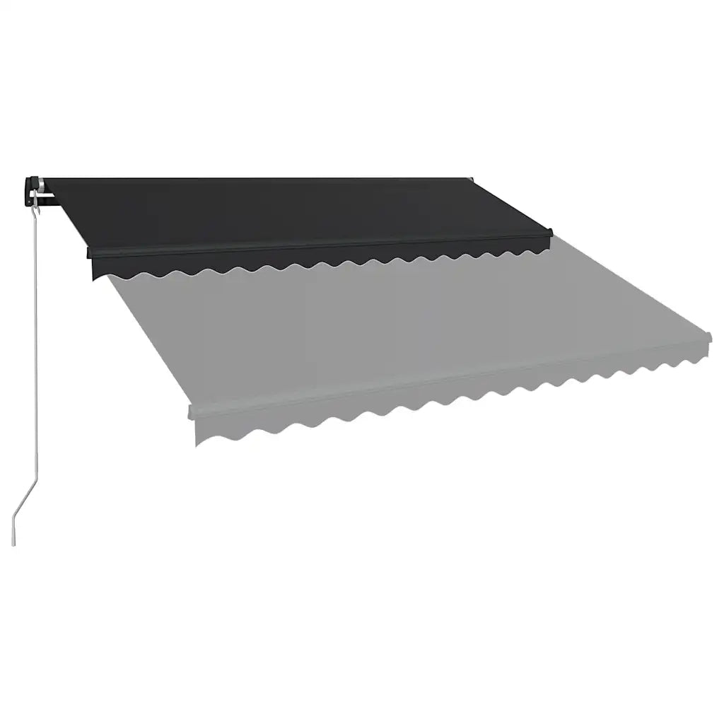 Tenda da Sole Retrattile Manuale con LED 450x300 cm Antracite 3051246