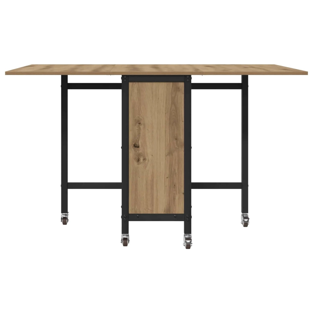 Tavolo da pranzo pieghevole con ruote 130 x 80 x 76,5 cm 8006048