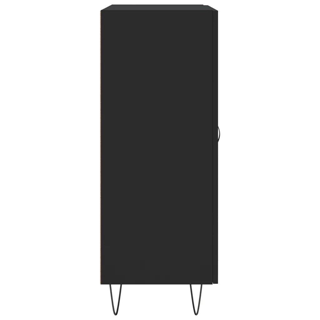 Credenza Nera 69,5x34x90 cm in Legno Multistrato 830253