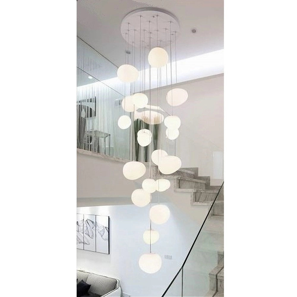 Trade Shop - Lampadario Da Soffitto A Sospensione Lampada Moderno Con 19 Sfere Gocce G9 B95 -