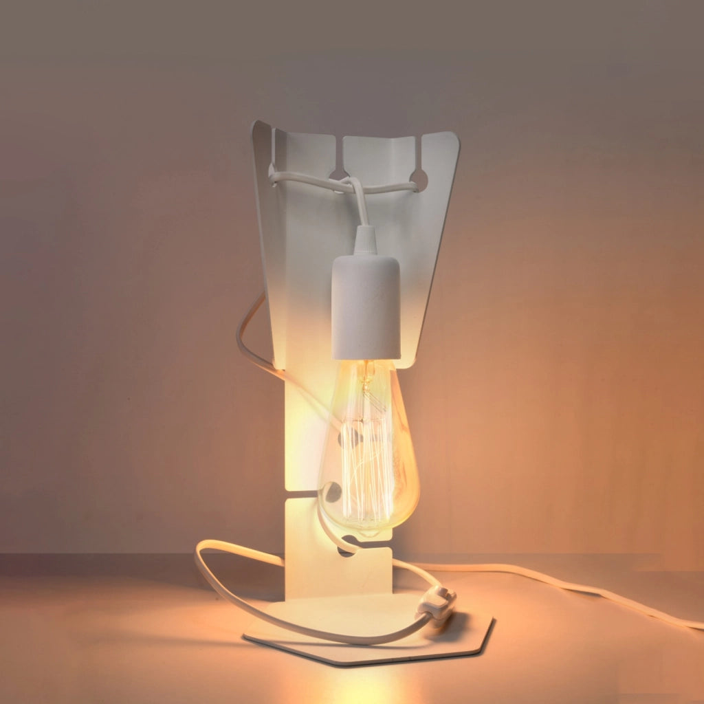 Lampada da tavolo DALTON Pure Lume bianca metallo 30cm