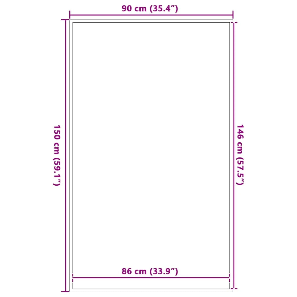 Zerbino antiscivolo resistente per interni/esterni 90 x 150 cm polipropilene nero 02_0058153