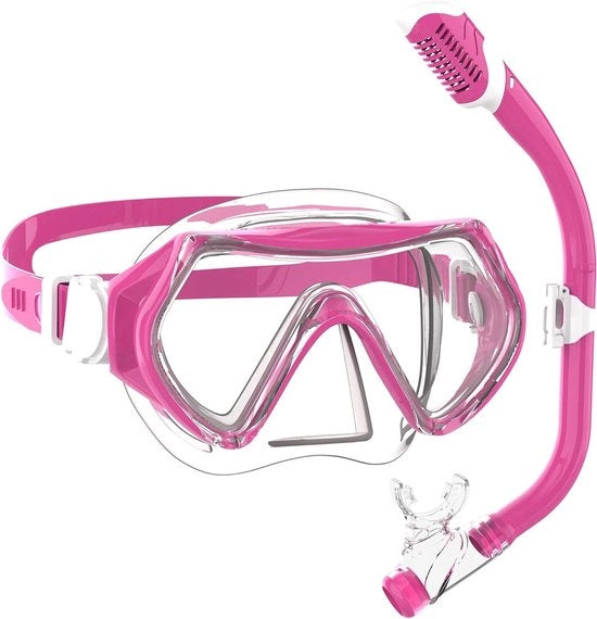 Divestimento per bambini e maschera da snorkeling 180° View HD anti-condensazione senza perdite di acqua