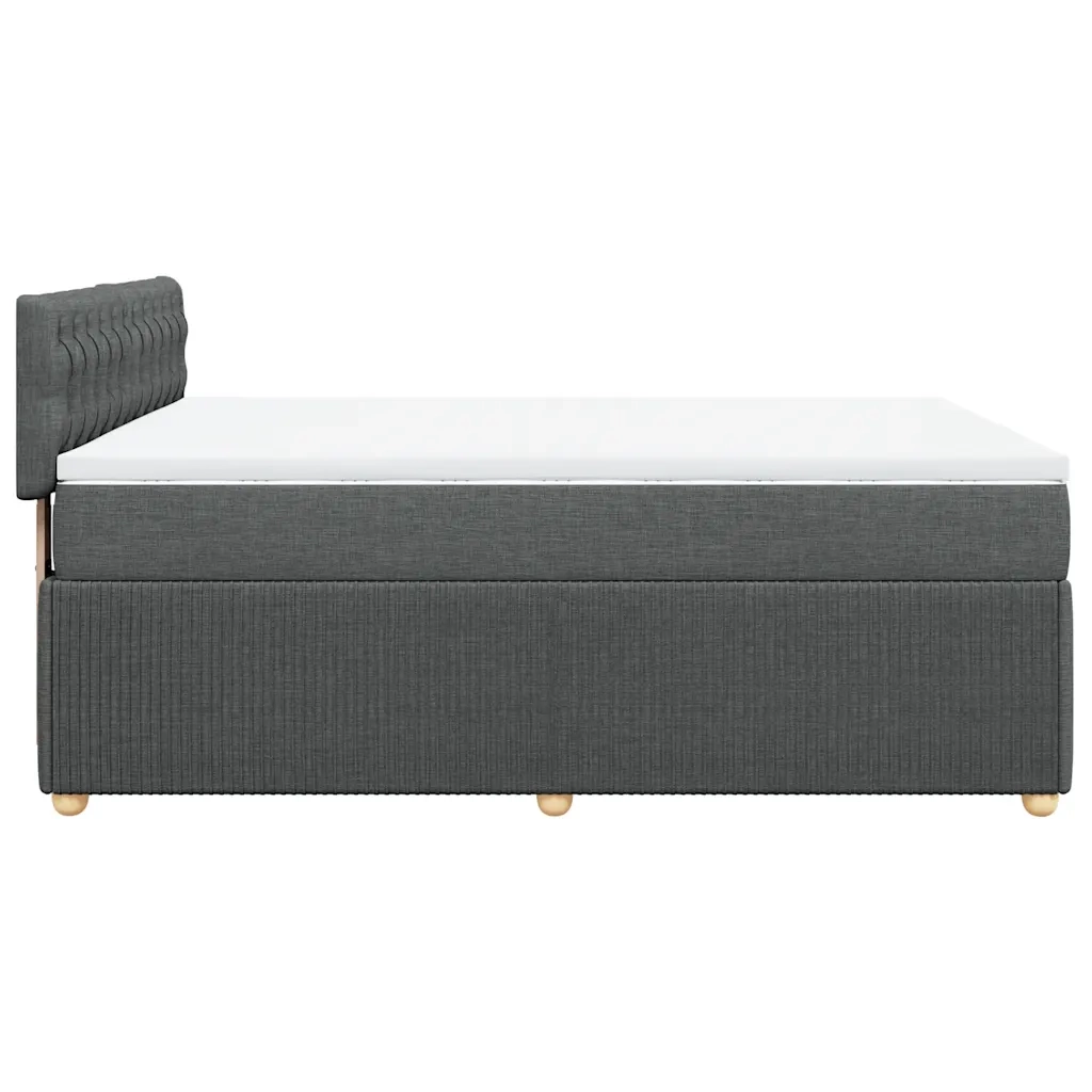 Giroletto a Molle con Materasso Grigio Scuro 140x190 cm Tessuto 3287459