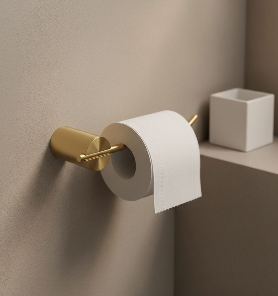 Porta Carta Igienica Tomi 5809 Brush Gold