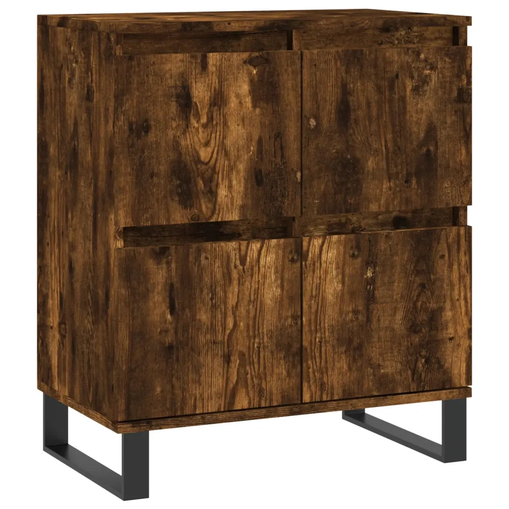 Credenza Rovere Fumo 60x35x70 cm in Legno Multistrato 831225