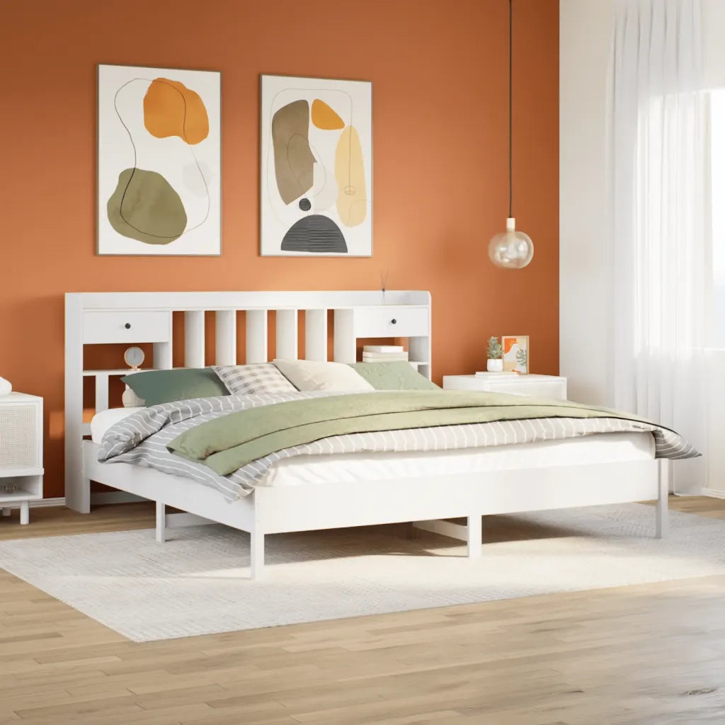 Giroletto con Libreria senza Materasso 180x200 cm in Legno Pino 3322901