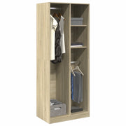 vidaXL Armadio Rovere Sonoma 80x50x200 cm in Legno Multistrato