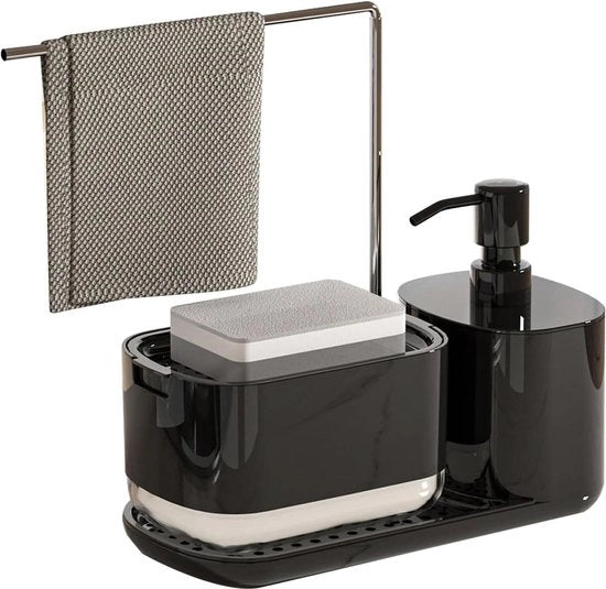 Set di rilascio sapone per cucina - Rilascio sapone per cucina con alloggio asciugamano per superficie di lavoro