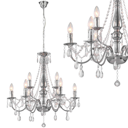 Lampada Da Soffitto Ebt016-9cp Chrome