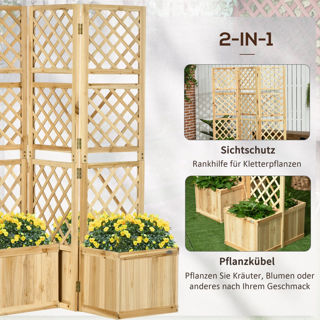 Paravent da Giardino ¨C zephmum ¨C Naturale, Massello, 133x62x165 cm