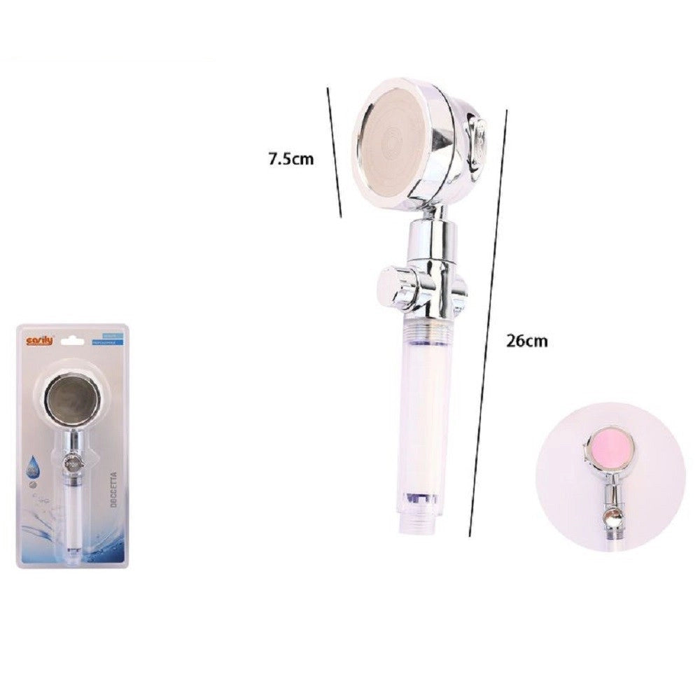 Trade Shop - Doccetta Soffione Bagno Doccia Cornetta 26 X 7.5cm Con Filtro Anti Calcare 79701 -