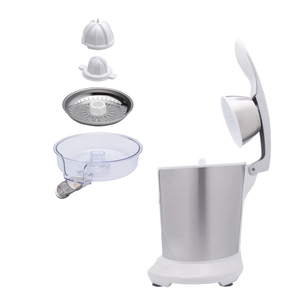 Spremiagrumi elettrico con leva pressione, 2 coni acciaio inox, capacità 550ml, funzione antigoccia 160W - SOGO