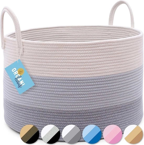 Mand per la Cucina | Cestino per la Cucina | Mand Dekens | Mand per la Cucina Grande | Mand per Bambini | Mand per la Cucina Grande | Mand per la Camera dei Bambini | Mand per Bambini | Cestino per la Cucina Grande 50x33 - Grigio
