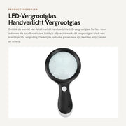 Verglassatore da lettura 10x con illuminazione a LED - Manuale da lettura - Vetro ottico - Materiale ABS - Resistente agli urti - 18 lampadine LED - Verglassatore da lettura