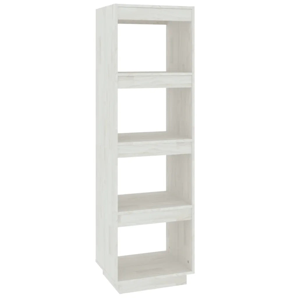 Libreria/Divisorio Bianco 40x35x135cm in Legno Massello di Pino 810850