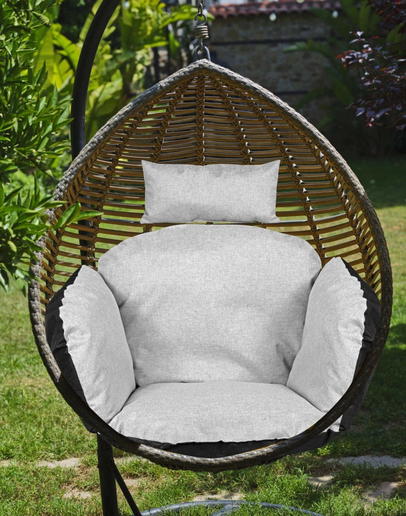 AIO FACTORY 112x113 cm Cuscino da giardino impermeabile grigio chiaro