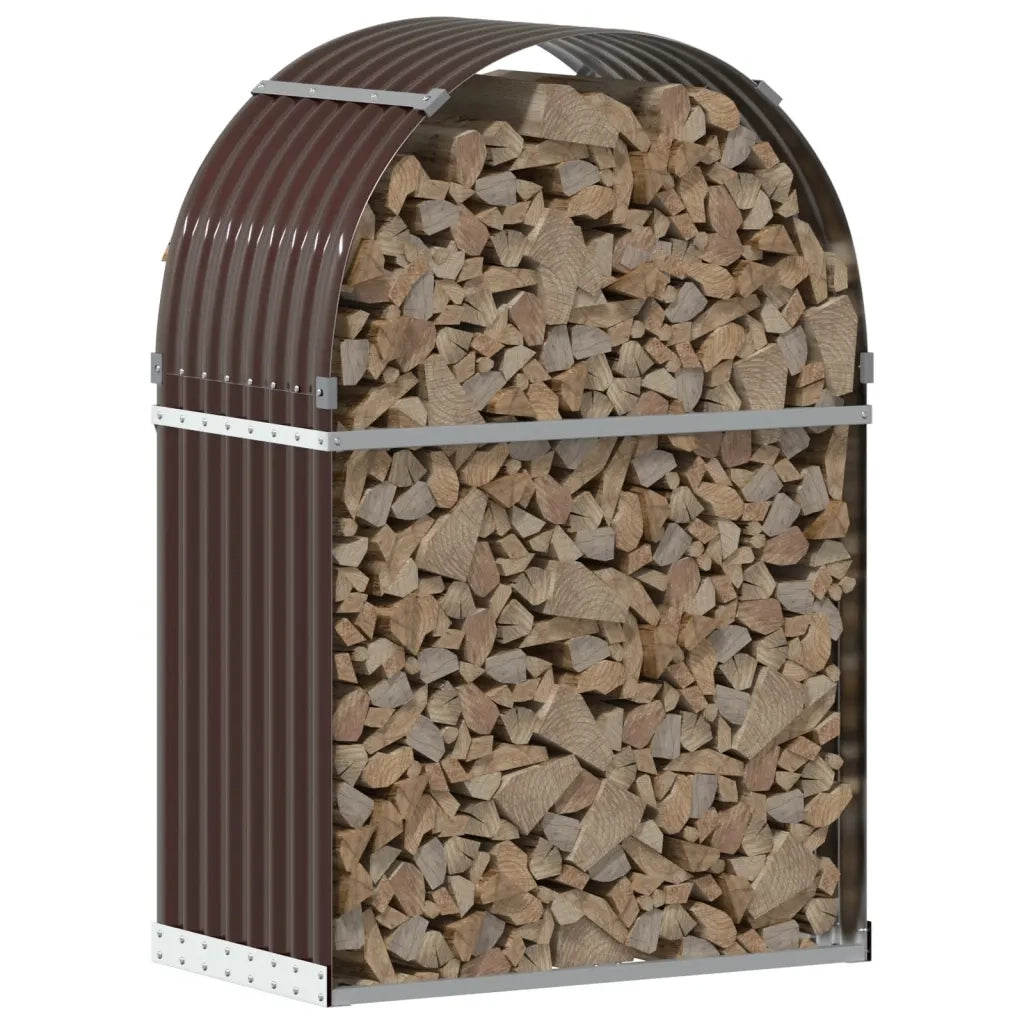 Portaceppi Marrone 80x45x120 cm in Acciaio Zincato 364569